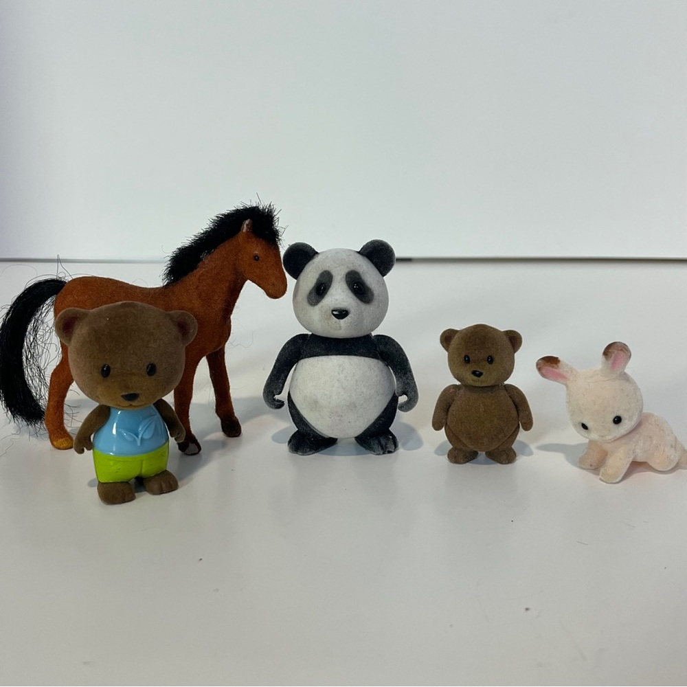 Calico Critter Sylvanian Families Panda Woodzeez Bear Vintage Rabbit Basil Horse
